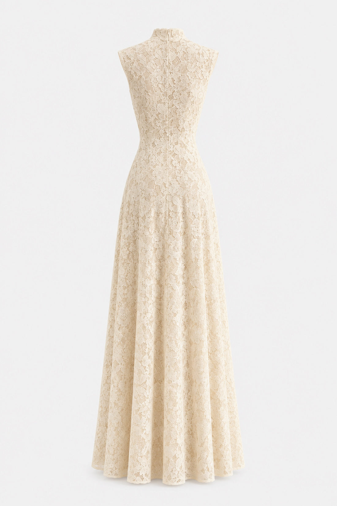Albertine — Robe longue en dentelle ivoire