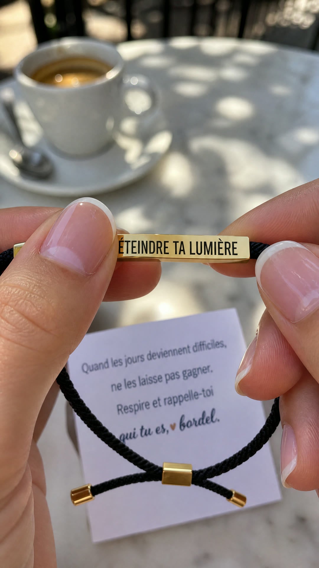 Bracelet Ne laisse rien éteindre ta lumière