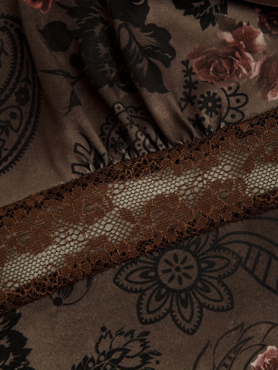 Isadora — Caraco vintage fleuri à dentelle