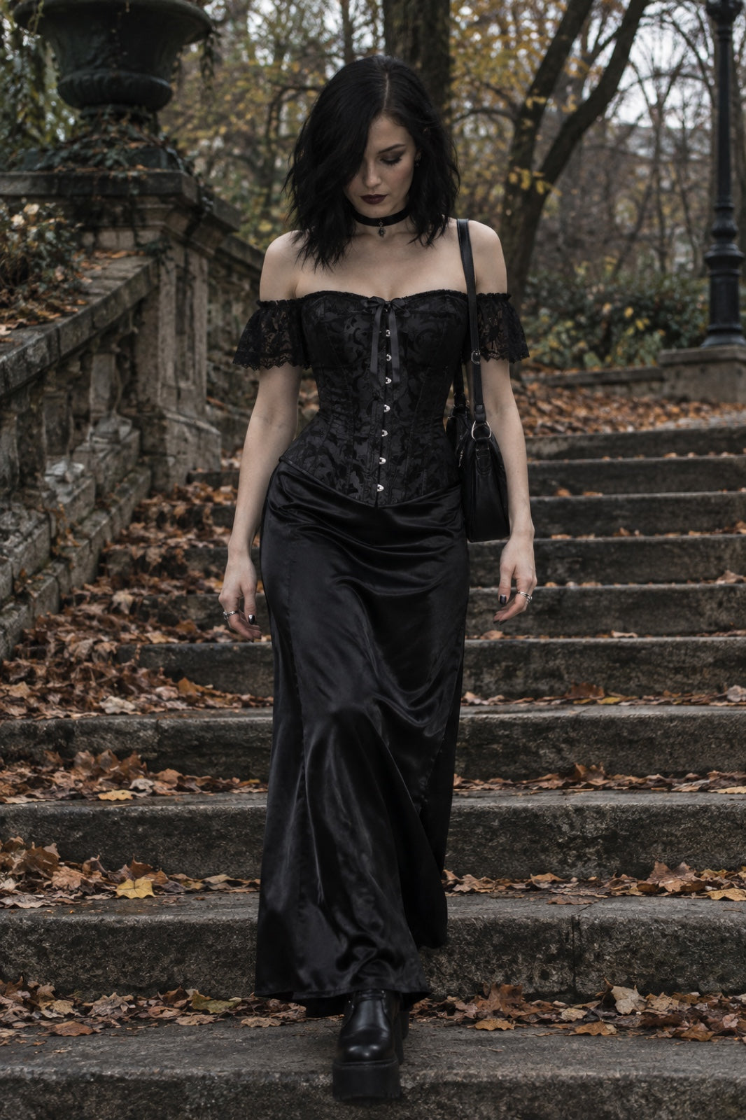 Lenore — Corset épaules dénudées en dentelle