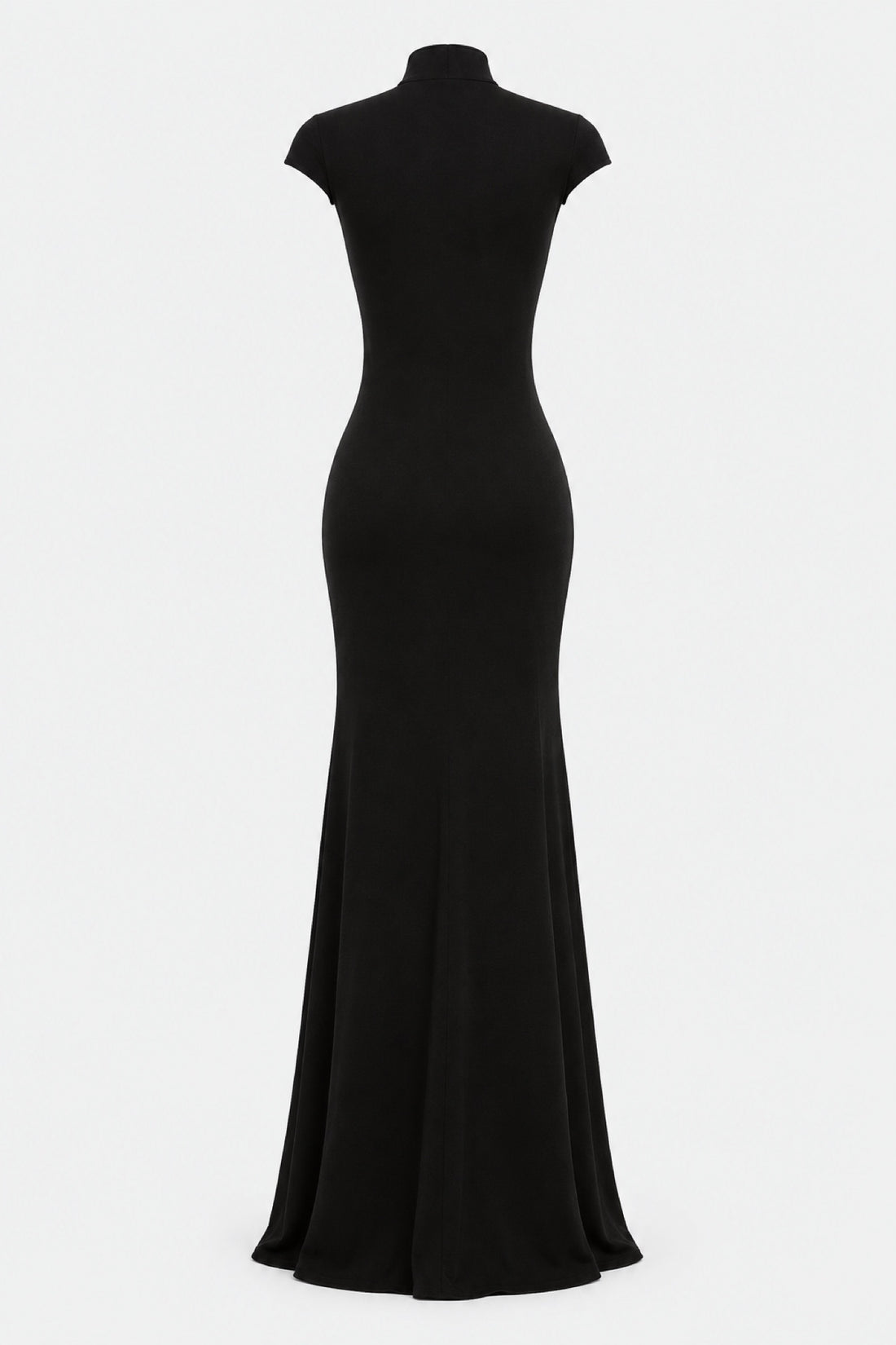 Liane — Robe longue col montant à fermeture agrafée