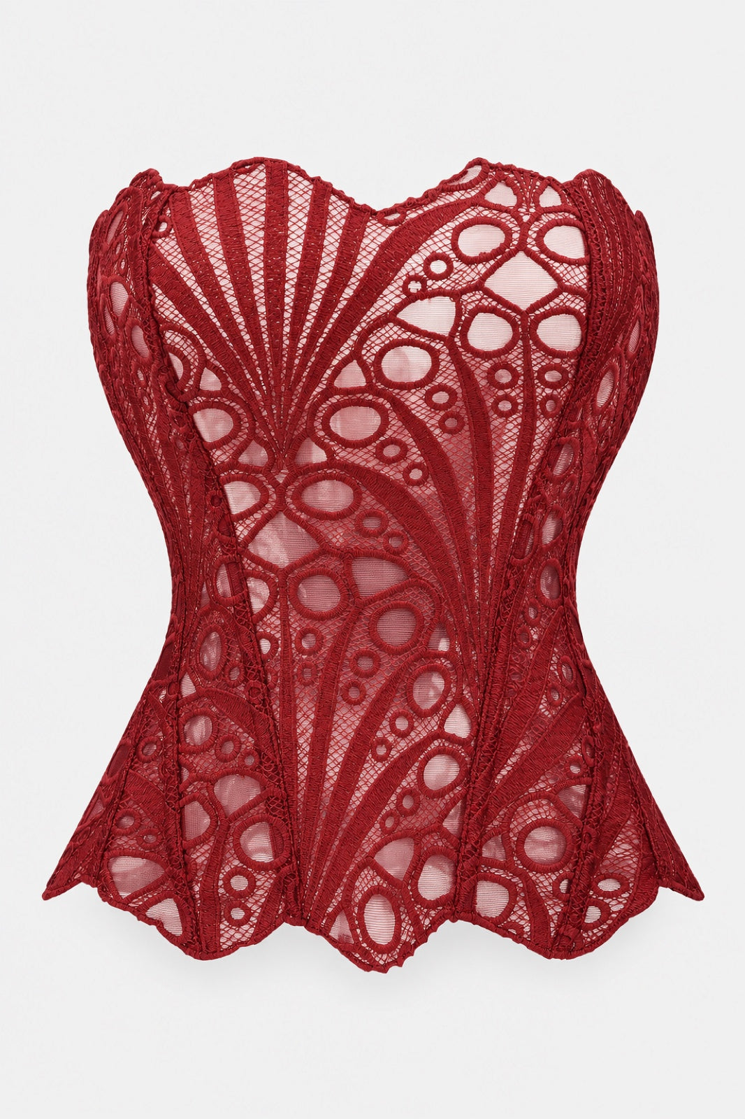 Lilou — Bustier bandeau à lacer en dentelle
