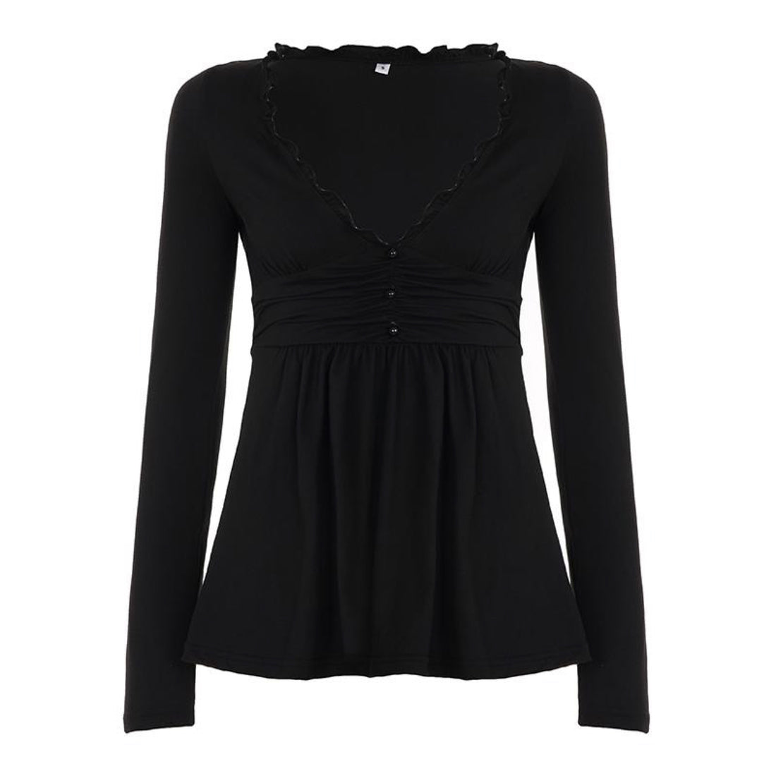 Ombeline top col V dentelle