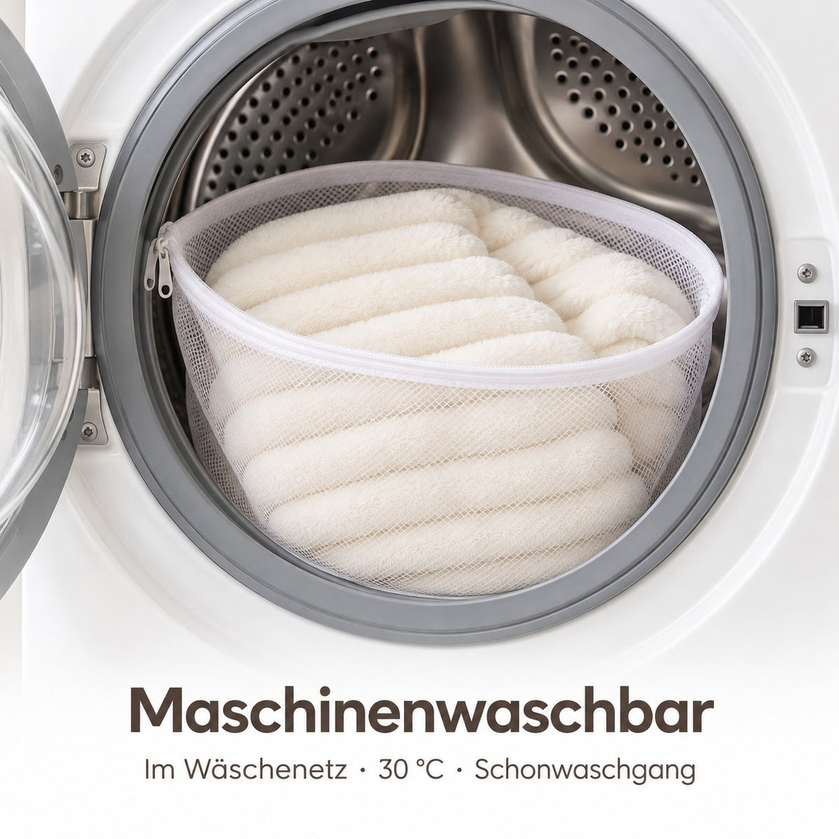 Ja, sie ist waschmaschinenfest!
