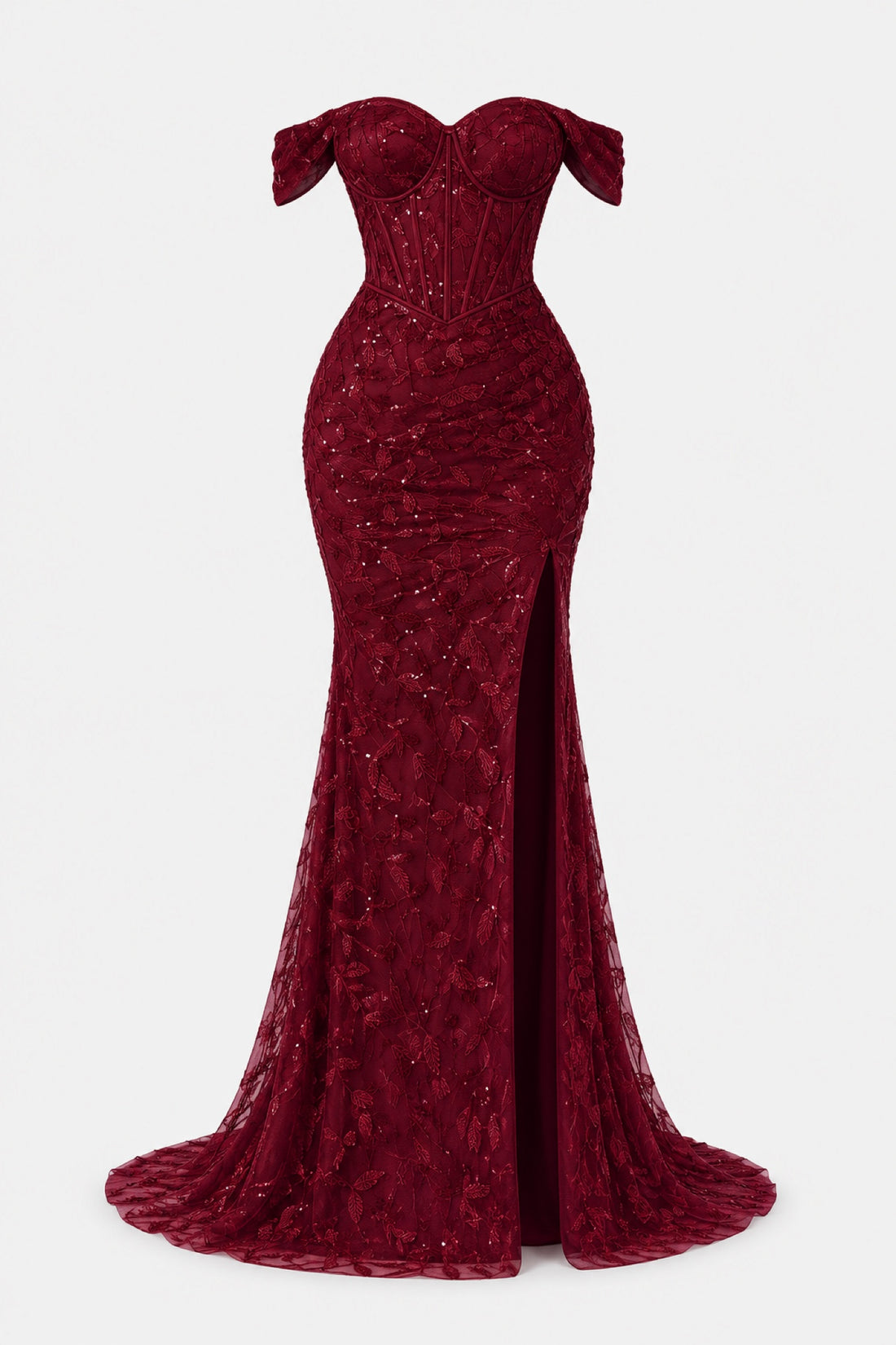 Ravenna — Robe longue corset épaules dénudées