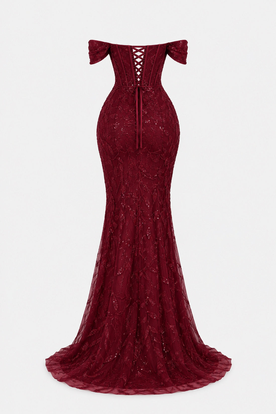 Ravenna — Robe longue corset épaules dénudées