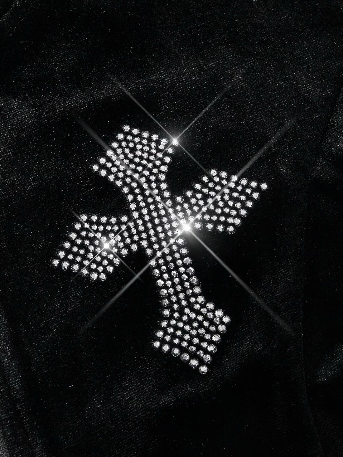 Rosaire — Ensemble velours croix strass