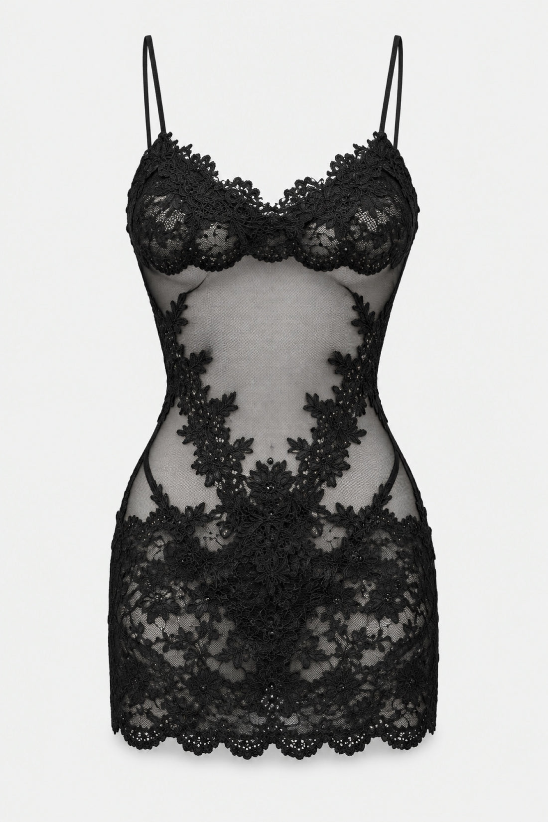 Séraphine — Nuisette en dentelle et tulle
