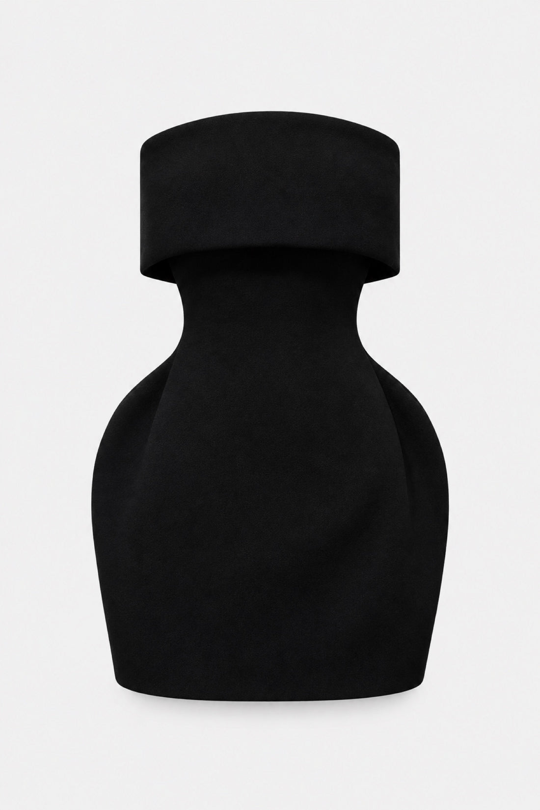 Agathe — Mini-robe bustier à revers et jupe tulipe