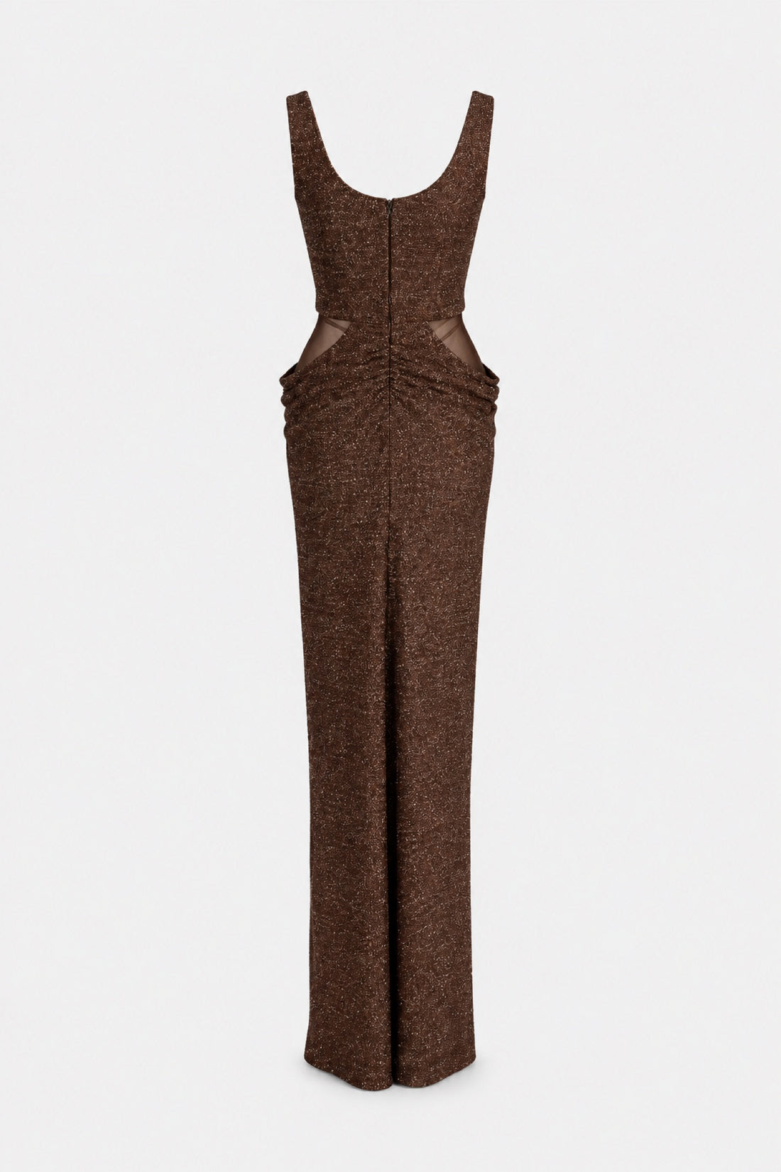 Ambre — Robe longue pailletée à cape