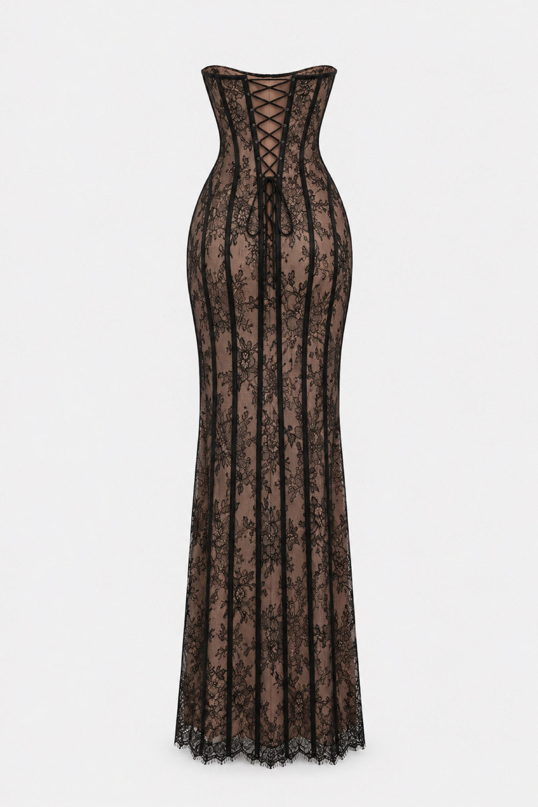 Camille — Robe bustier en dentelle baleinée