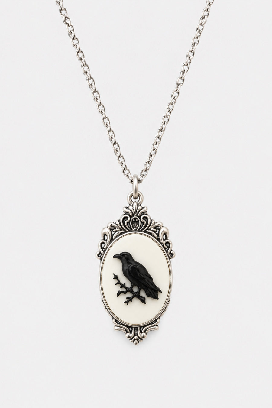 Corvina — Raven Cameo Necklace