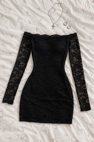 Dahlia — Robe épaules dénudées en dentelle