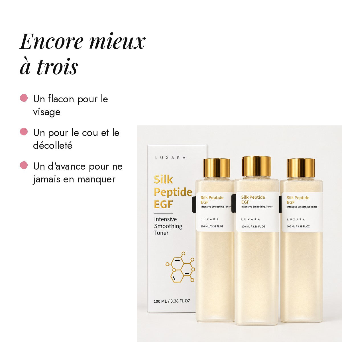 Luxara – Lotion EGF aux 30 peptides