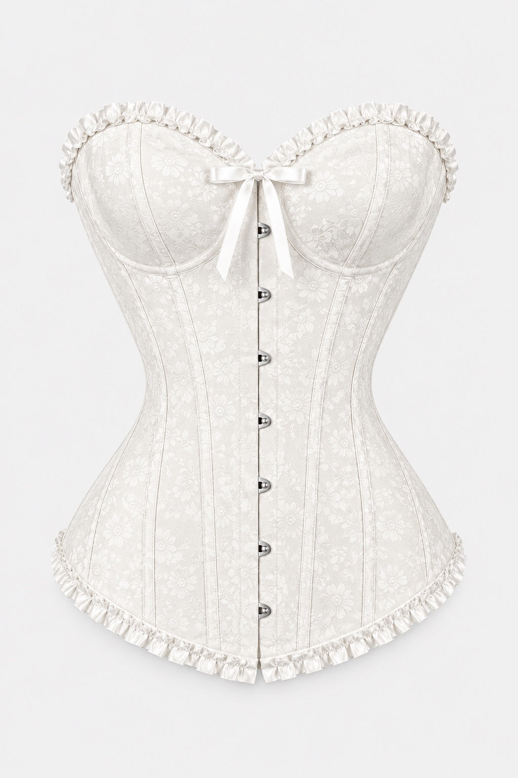 Hécate — Corset bustier en brocart à lacer
