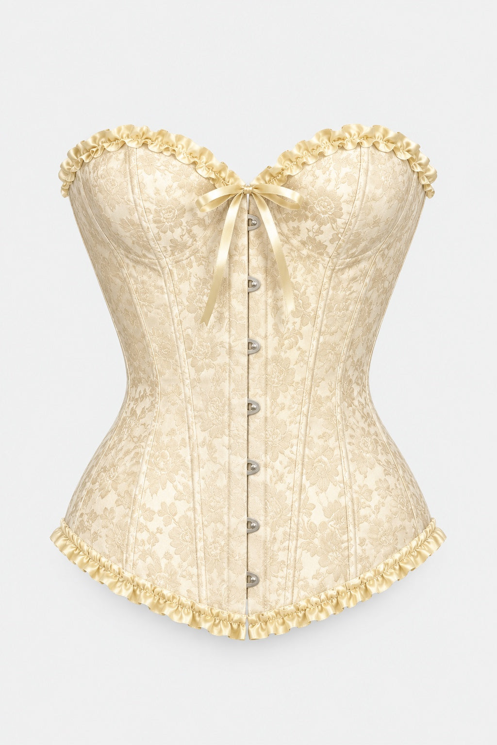 Hécate — Corset bustier en brocart à lacer