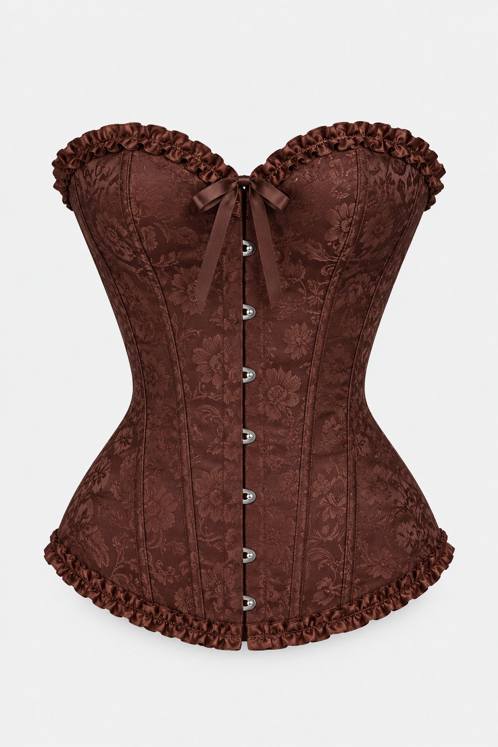 Hécate — Corset bustier en brocart à lacer