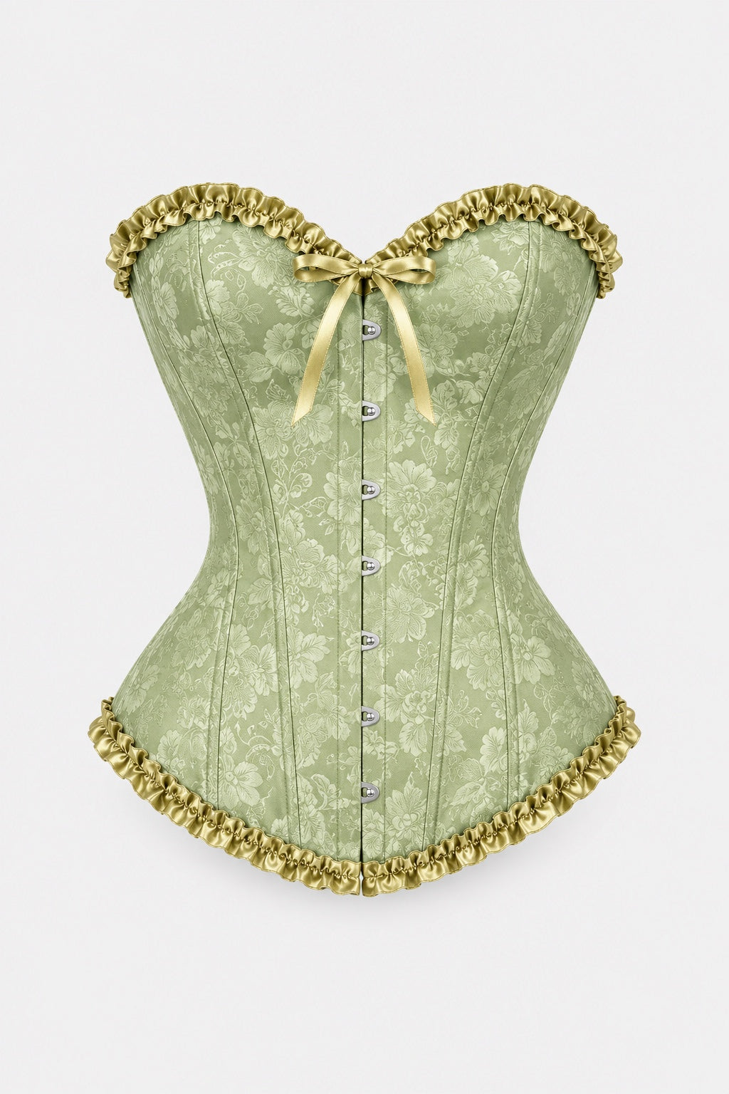 Hécate — Corset bustier en brocart à lacer