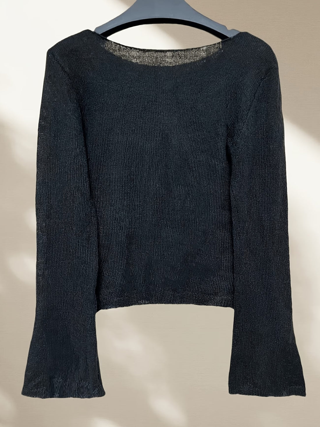 Iris — Pull fin en maille fleur