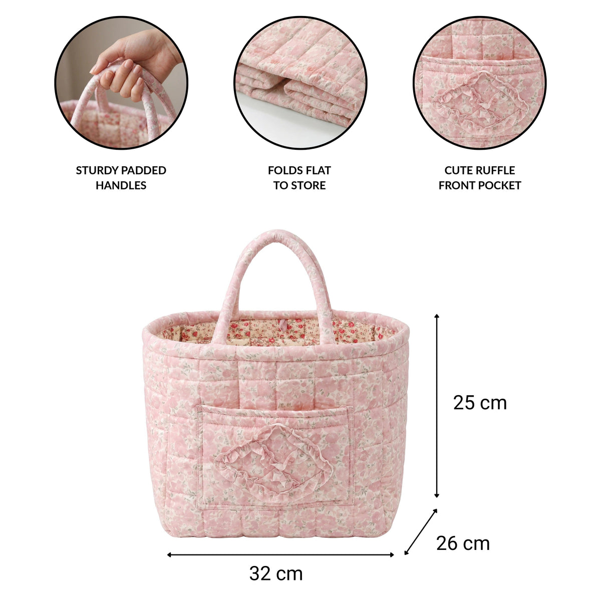 Juliette basket features dimensions