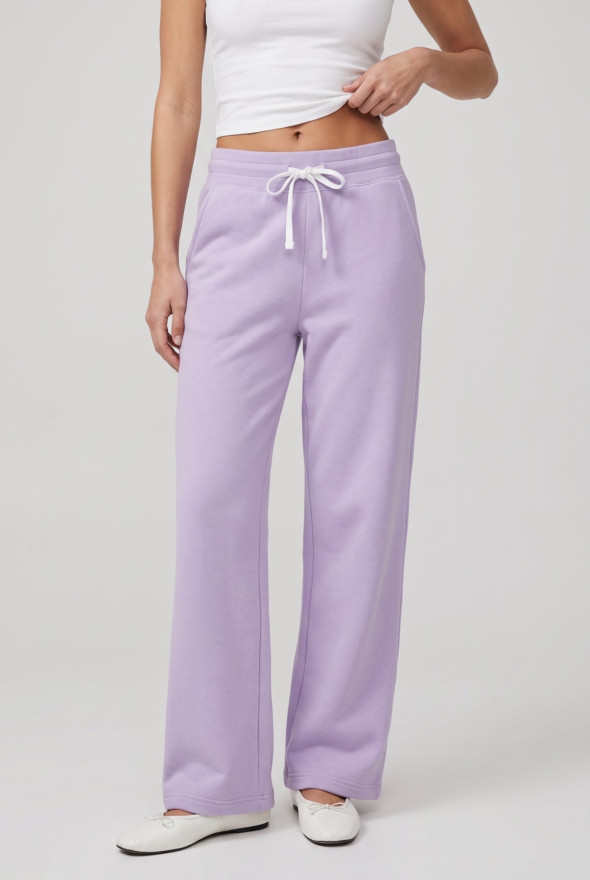Margot fleece-lined pants lavender