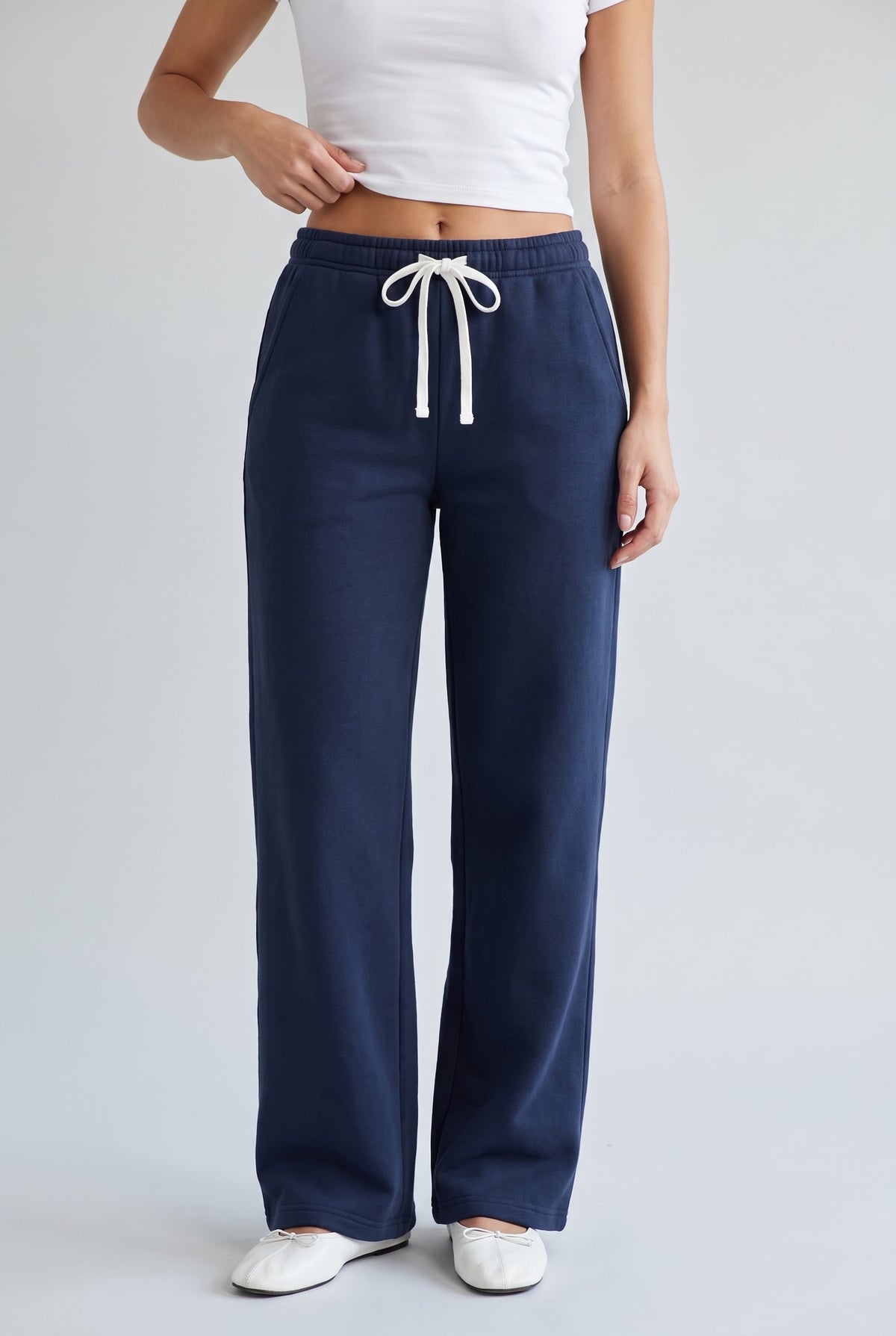 Margot fleece-lined pants navy