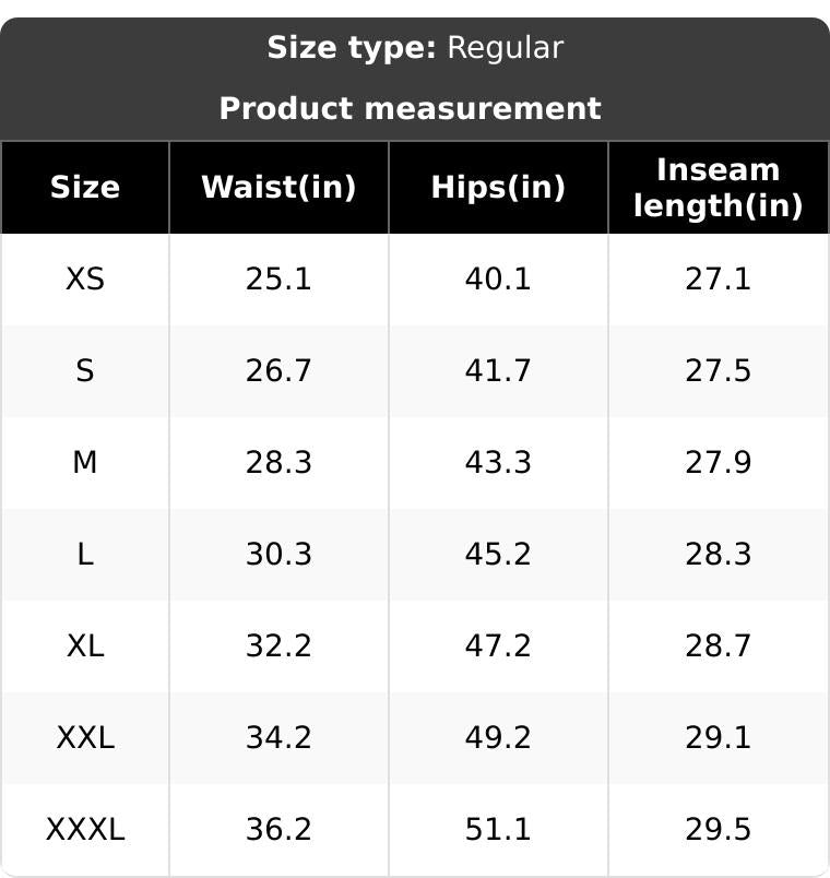 Margot size chart