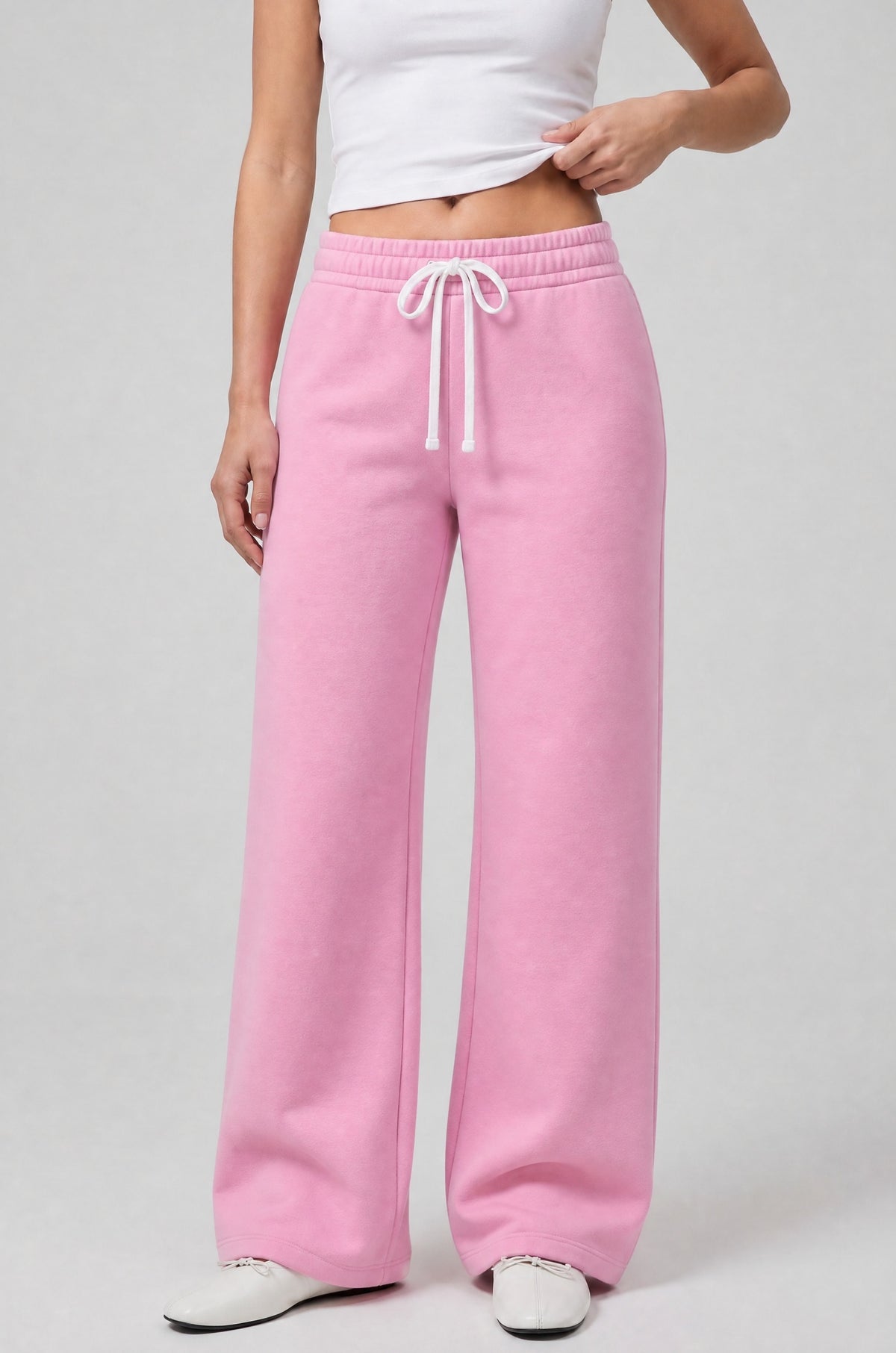 Margot fleece-lined pants pink