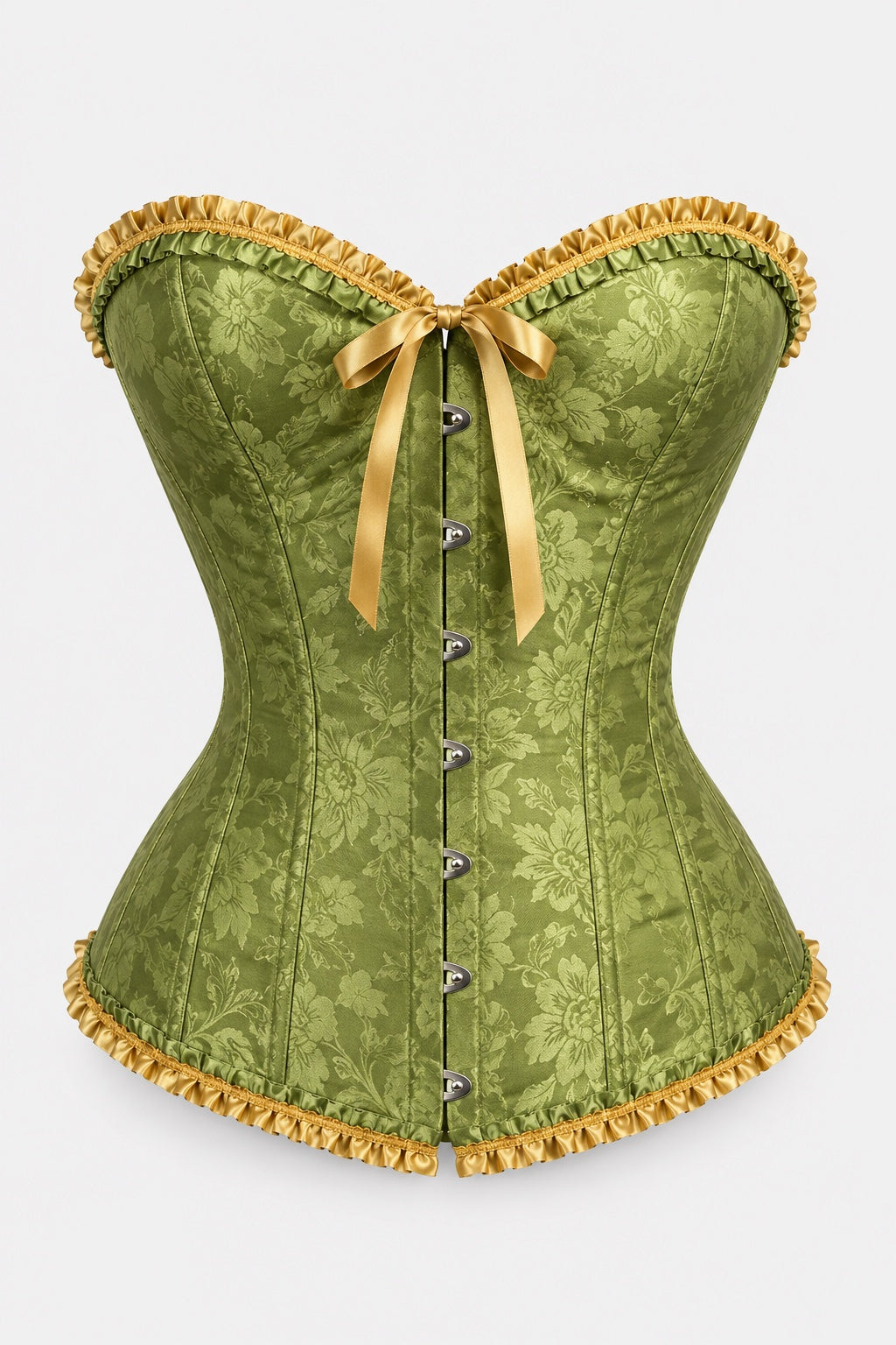 Ophélie — Corset bustier brocart à lacer