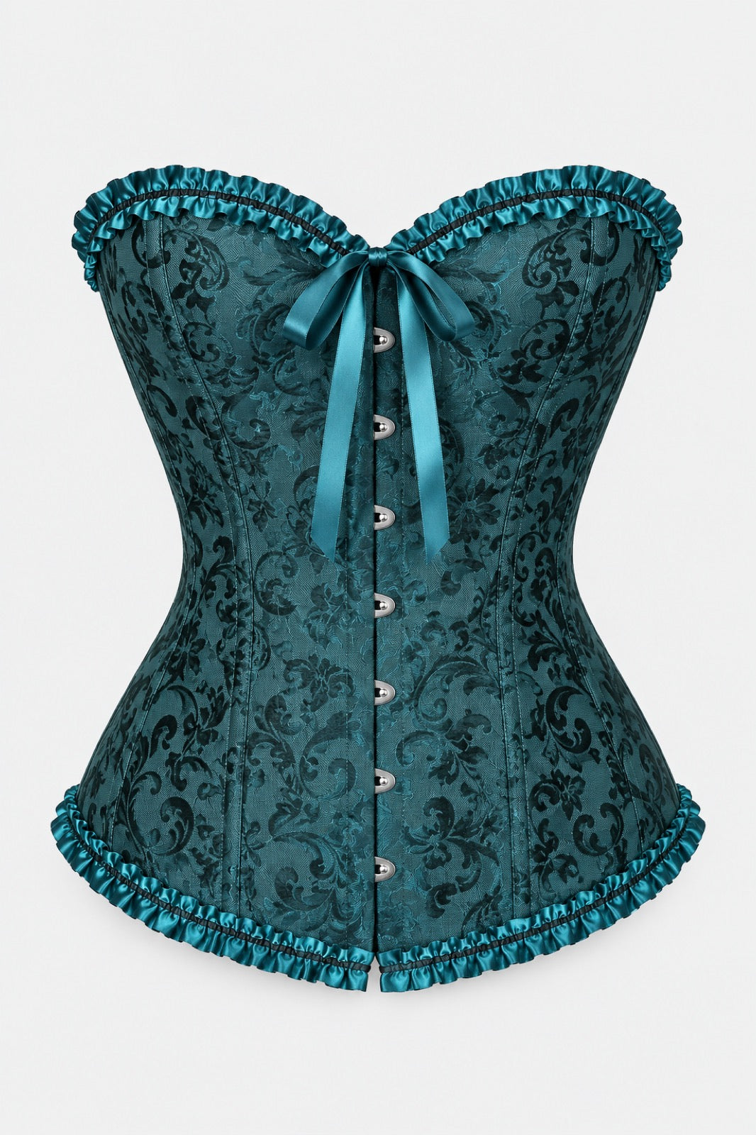 Ophélie — Corset bustier brocart à lacer