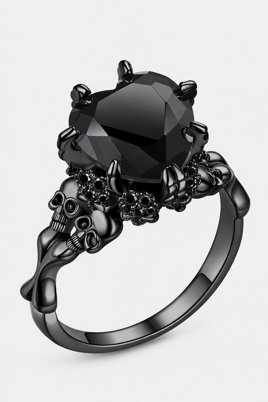 Ossuaire — Skull Ring with Black or Red Stone