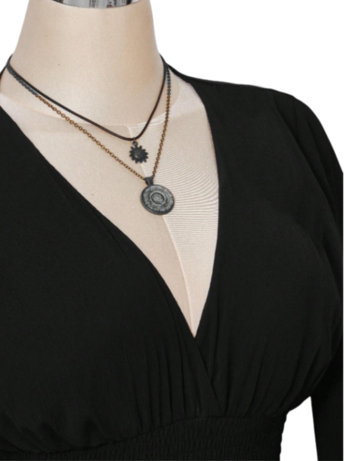 Perséphone — Mini-robe gothique manches cloche