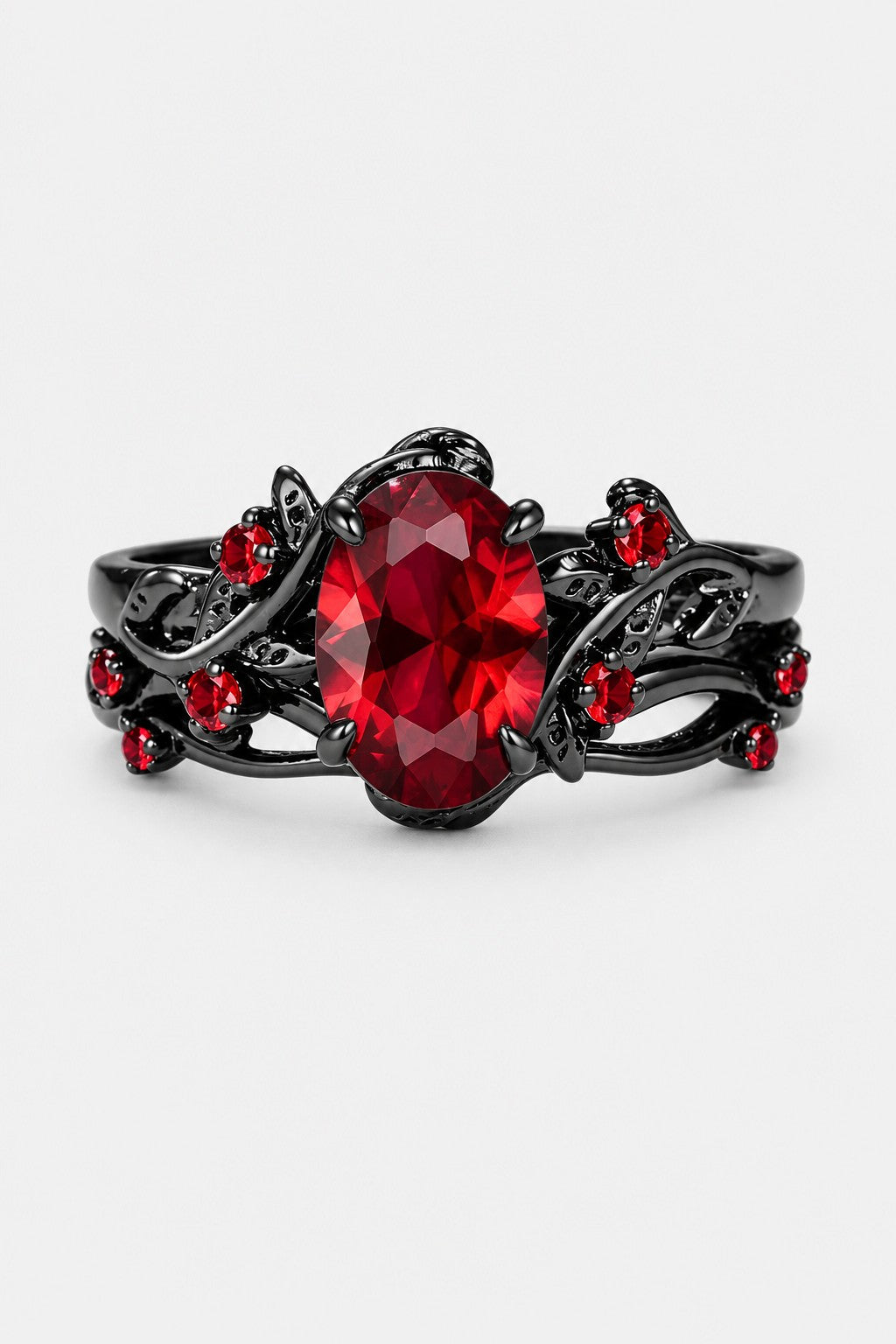 Ruby — Bague filigrane pierre rouge