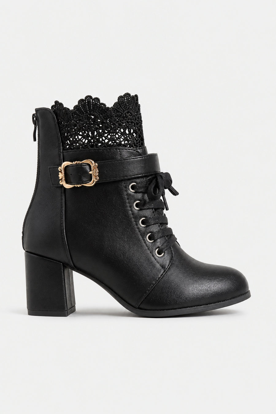Sabbat — Lace-Up Heeled Ankle Boots with Lace