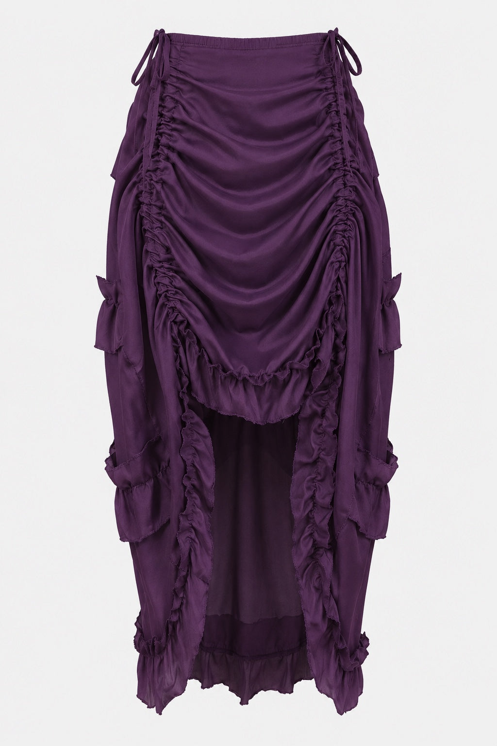 Selene — Jupe victorienne asymétrique à volants Violet